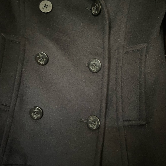 Woman’s navy pea coat - Picture 4 of 4